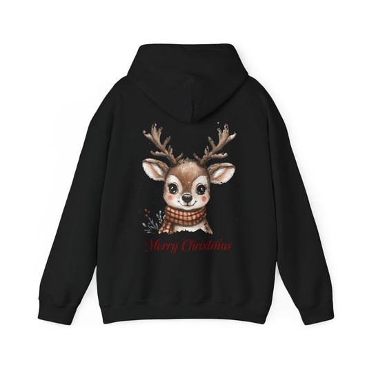 Festive Reindeer Holiday Cozy Winter Crewneck Hoodie S-5XL