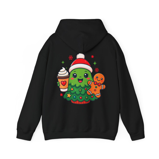 Festive Holiday Cute Christmas Tree Crewneck Hoodie S-5XL