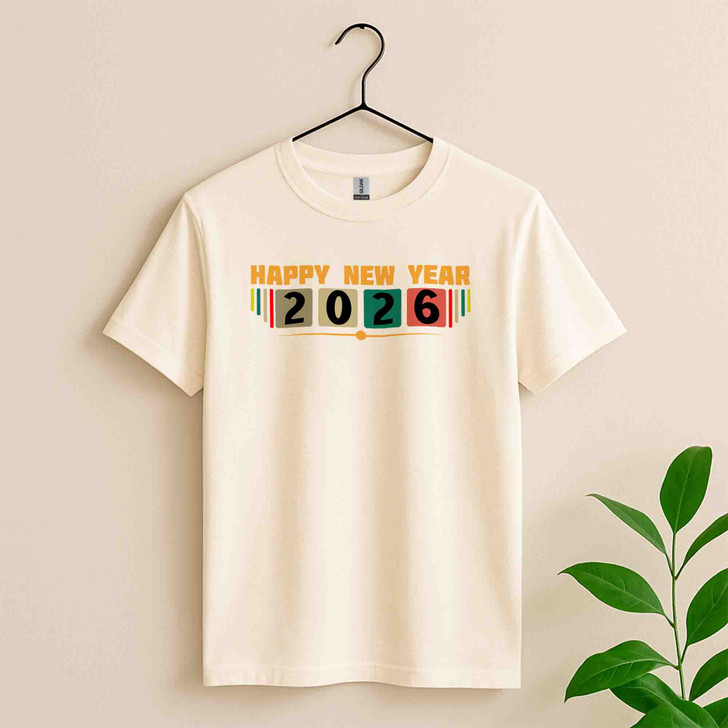 Happy New Year 2026 Shirt, Retro New Year Tee, Color Block 2026 T-Shirt S-5XL