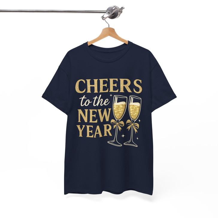 Cheers To The New Year Shirt, Champagne Glass NYE Party Outfit T-Shirt S-5XL