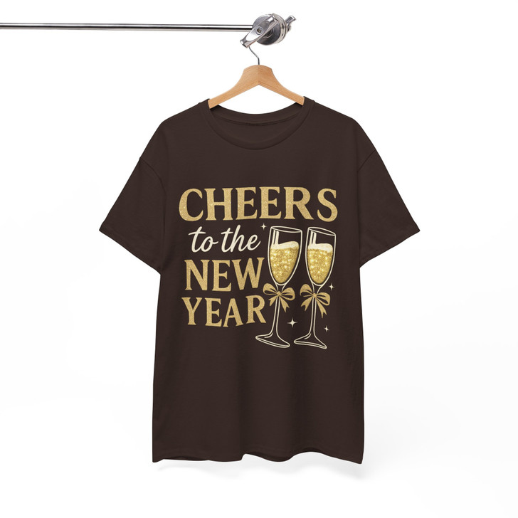 Cheers To The New Year Shirt, Champagne Glass NYE Party Outfit T-Shirt S-5XL