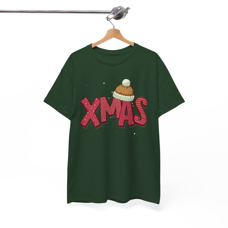 XMAS Shirt, Cute Christmas Letter Winter Beanie Holiday T-Shirt S-5XL