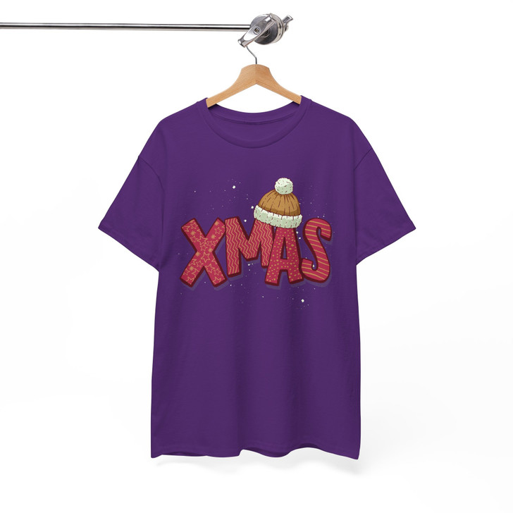 XMAS Shirt, Cute Christmas Letter Winter Beanie Holiday T-Shirt S-5XL