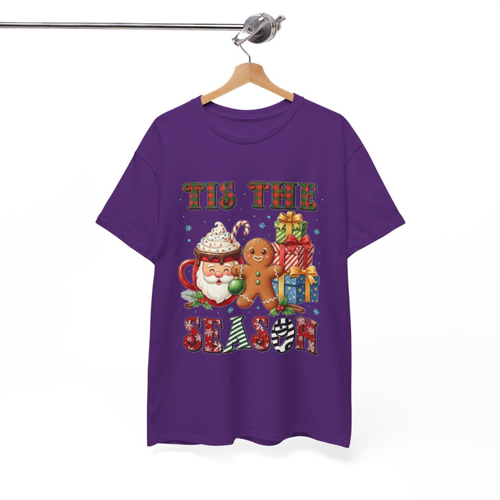Tis The Season Christmas Shirt, Santa Cocoa Gingerbread T-Shirt S-5XL