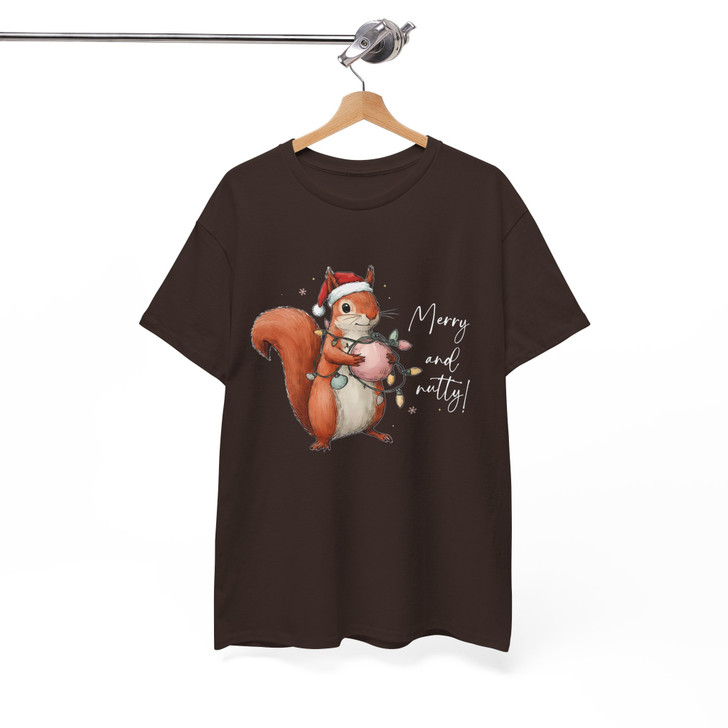 Merry And Nutty Squirrel Shirt, Cute Christmas Squirrel T-Shirt S-5XL