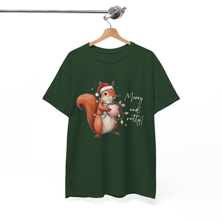 Merry And Nutty Squirrel Shirt, Cute Christmas Squirrel T-Shirt S-5XL