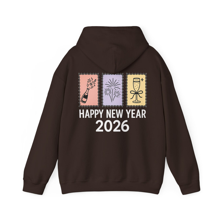 Happy New Year 2026 Shirt, Minimal Icon New Year Tee, Champagne Fireworks Celebration Hoodie S-5XL