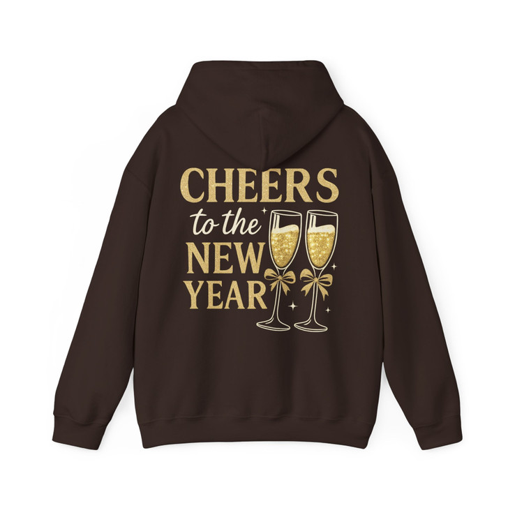Cheers To The New Year Shirt, Champagne Glass NYE Party Outfit Hoodie S-5XL
