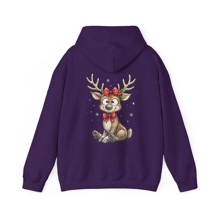 Cute Reindeer Christmas Shirt, Baby Deer Xmas Tee, Adorable Graphic Hoodie S-5XL