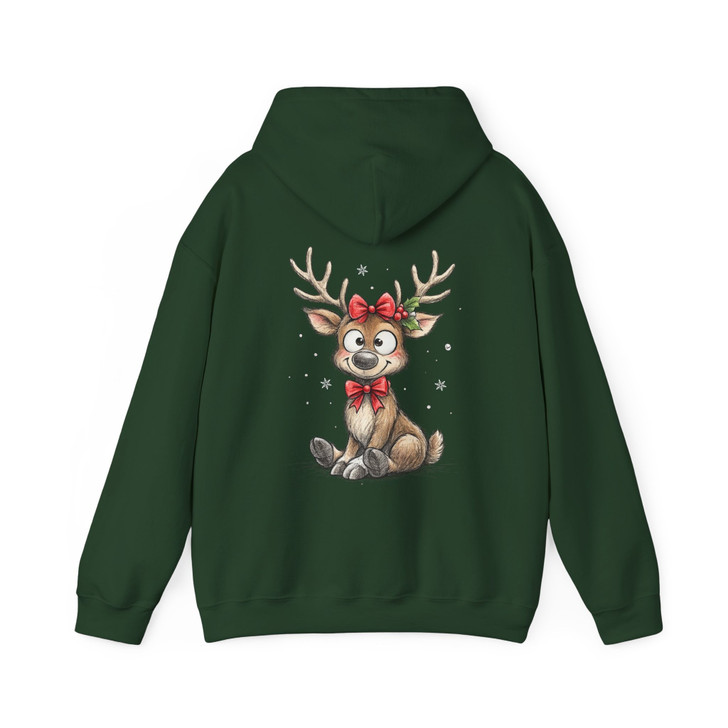 Cute Reindeer Christmas Shirt, Baby Deer Xmas Tee, Adorable Graphic Hoodie S-5XL