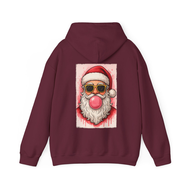 Cool Santa Christmas Shirt, Funny Santa Bubblegum Retro Tee Hoodie S-5XL