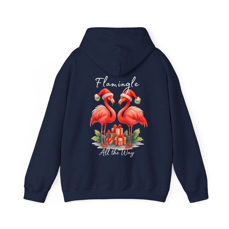Flamingle All The Way Shirt, Christmas Flamingo Tee, Tropical Xmas Hoodie S-5XL