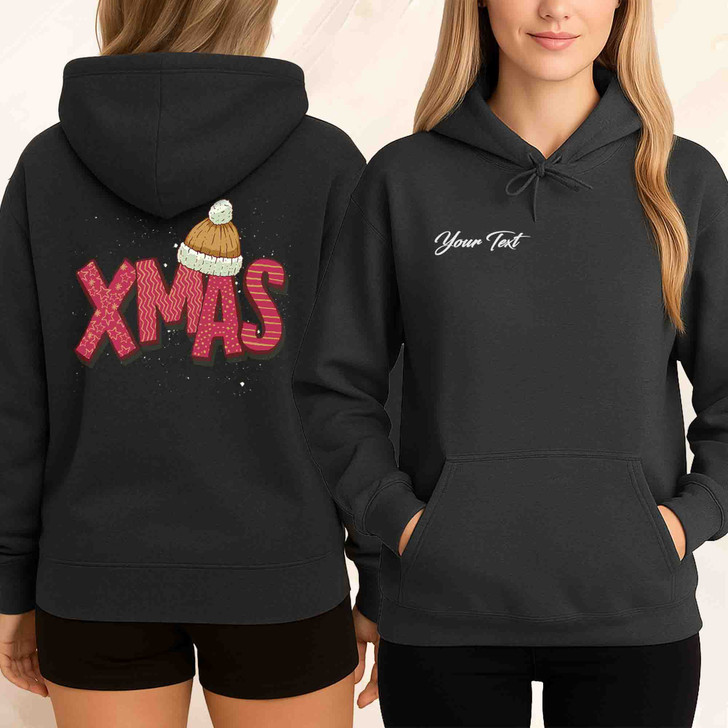 XMAS Shirt, Cute Christmas Letter Winter Beanie Holiday Hoodie S-5XL