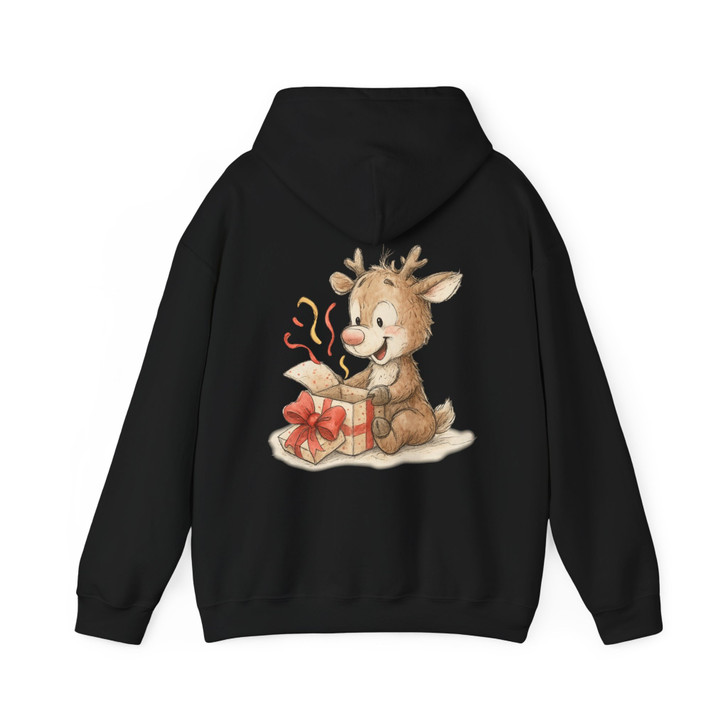 Cute Reindeer Christmas Shirt, Funny Rudolph With Gifts Hoodie S-5XL
