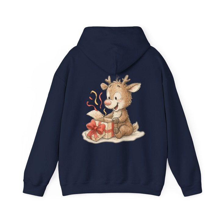 Cute Reindeer Christmas Shirt, Funny Rudolph With Gifts Hoodie S-5XL