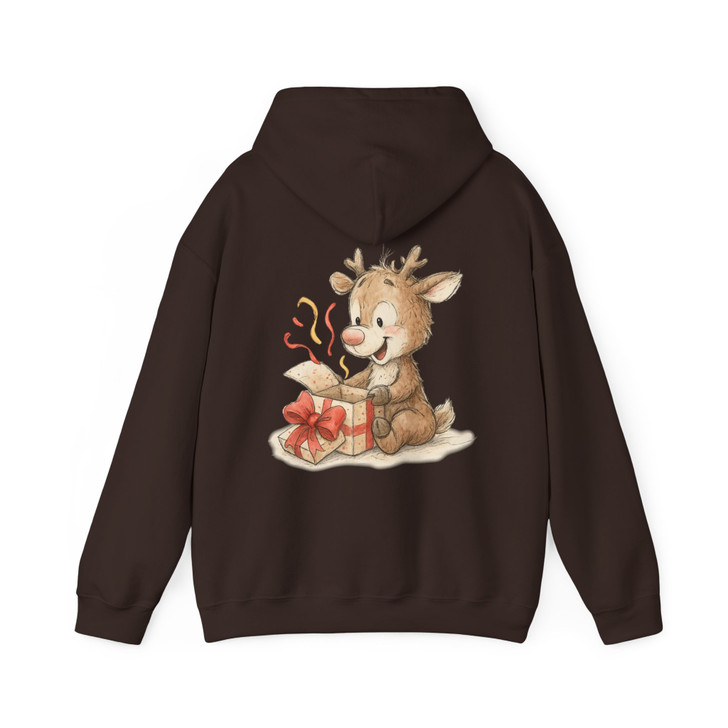 Cute Reindeer Christmas Shirt, Funny Rudolph With Gifts Hoodie S-5XL