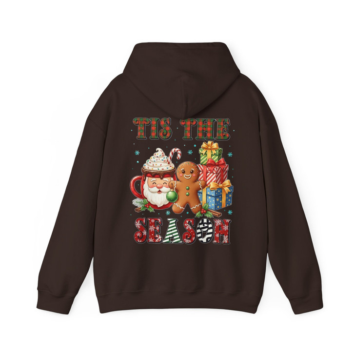Tis The Season Christmas Shirt, Santa Cocoa Gingerbread Hoodie S-5XL