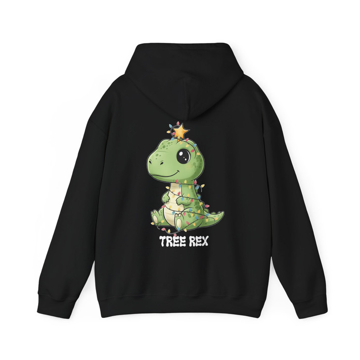 Tree Rex Dinosaur Christmas Shirt, Cute T Rex Holiday Tee, Funny Dino Xmas Gift Hoodie S-5XL