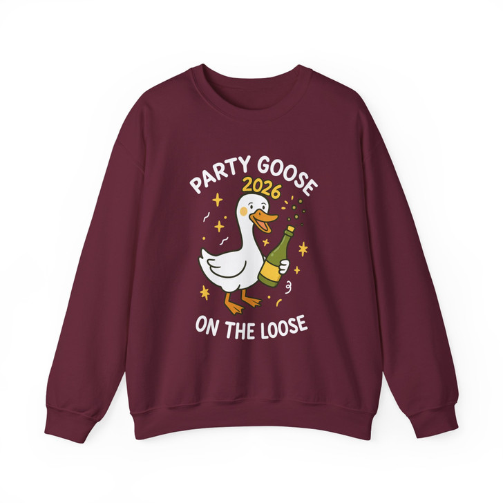 Party Goose 2026 Shirt, Funny New Year Goose Tee, Party On The Loose Sweatshirt S-5XL
