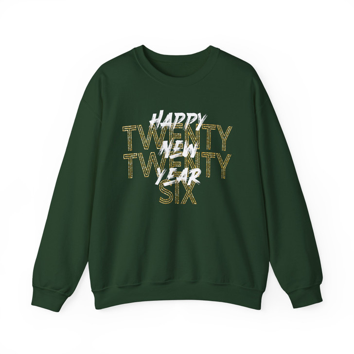 Happy Twenty Twenty Six Shirt, New Year 2026 Typography Tee, Modern NYE Minimal Sweatshirt S-5XL