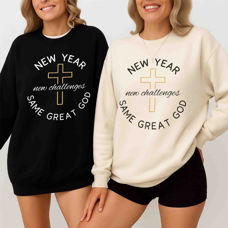 Christian New Year Shirt, New Year Same Great God Tee, Faith Based 2026 Sweatshirt S-5XL