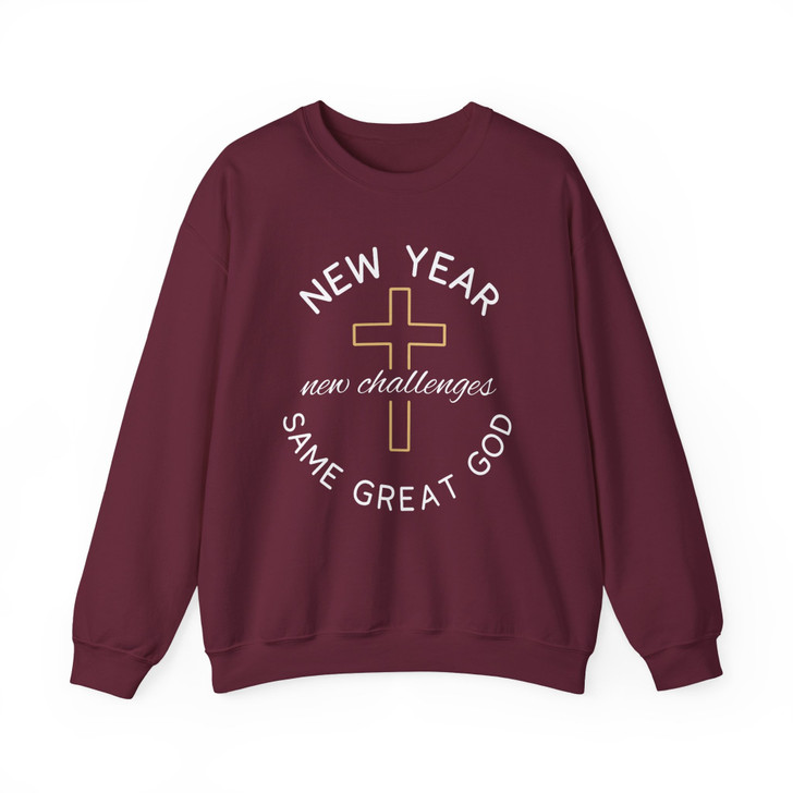 Christian New Year Shirt, New Year Same Great God Tee, Faith Based 2026 Sweatshirt S-5XL