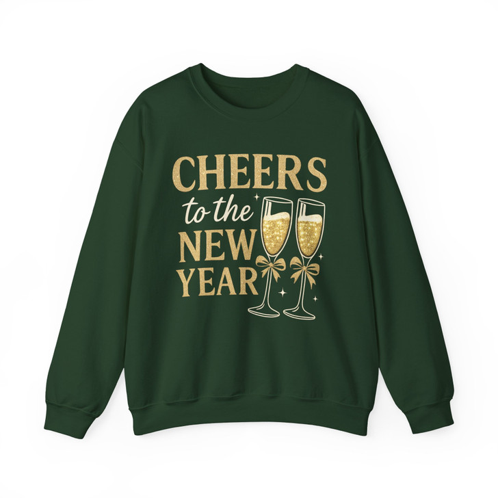 Cheers To The New Year Shirt, Champagne Glass NYE Party Outfit Sweatshirt S-5XL