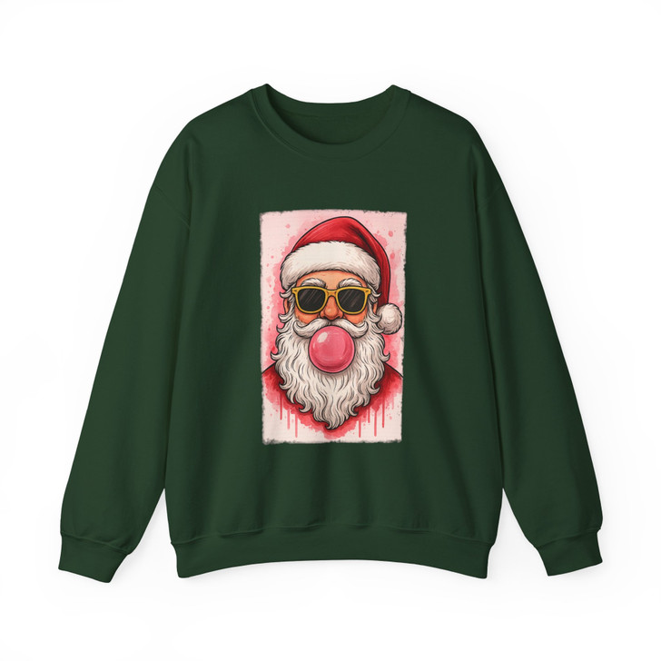 Cool Santa Christmas Shirt, Funny Santa Bubblegum Retro Tee Sweatshirt S-5XL