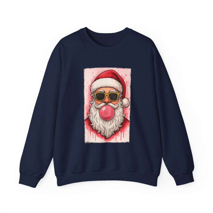 Cool Santa Christmas Shirt, Funny Santa Bubblegum Retro Tee Sweatshirt S-5XL