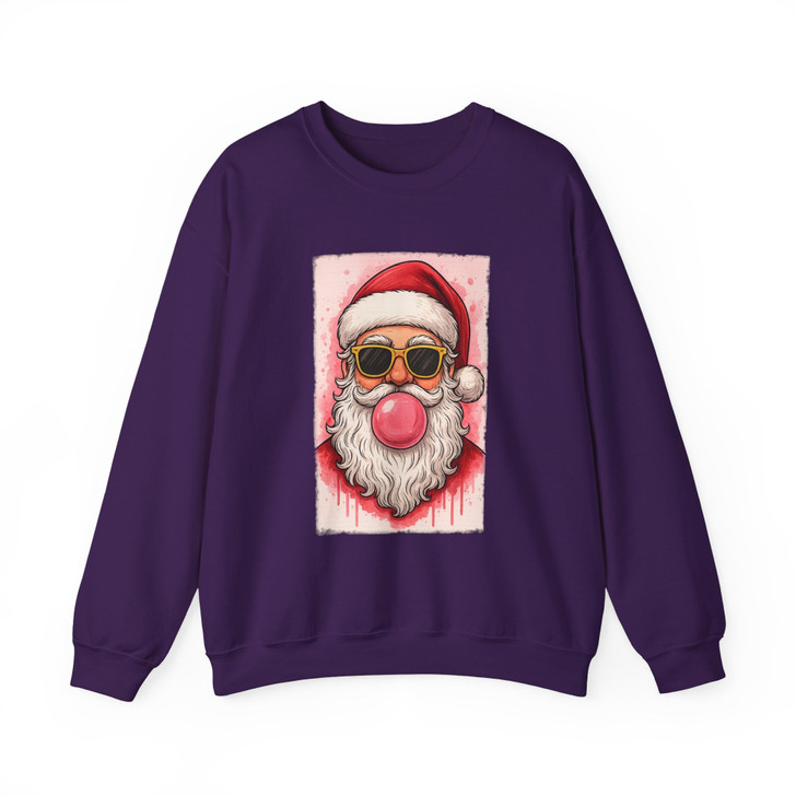 Cool Santa Christmas Shirt, Funny Santa Bubblegum Retro Tee Sweatshirt S-5XL