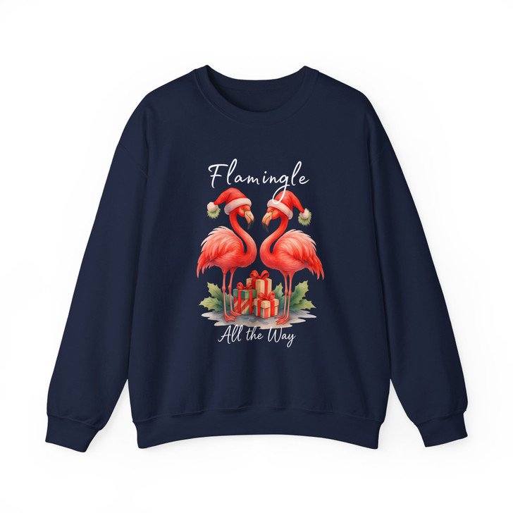 Flamingle All The Way Shirt, Christmas Flamingo Tee, Tropical Xmas Sweatshirt S-5XL