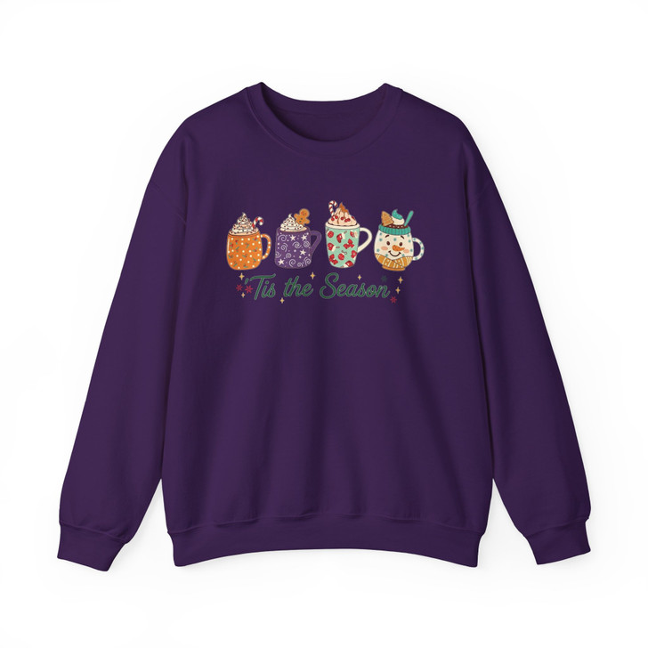 Tis The Season Christmas Shirt, Cute Holiday Mug Cozy Winter Sweatshirt S-5XL