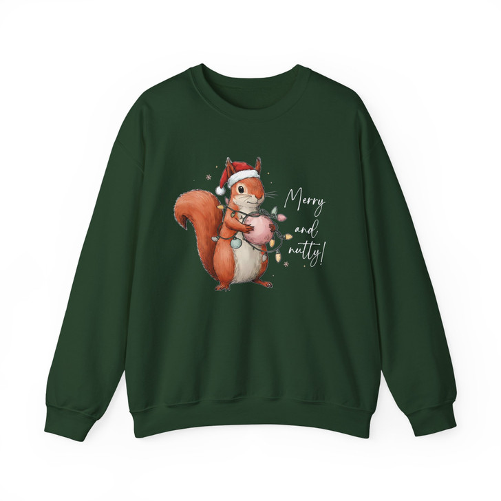 Merry And Nutty Squirrel Shirt, Cute Christmas Squirrel Sweatshirt S-5XL