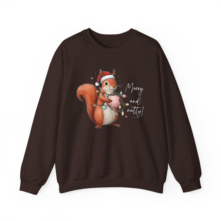 Merry And Nutty Squirrel Shirt, Cute Christmas Squirrel Sweatshirt S-5XL