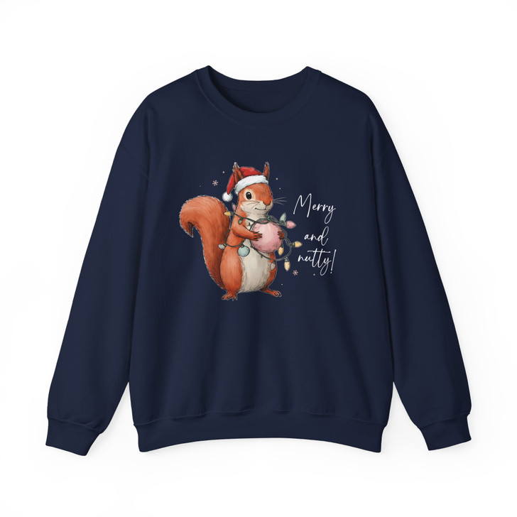 Merry And Nutty Squirrel Shirt, Cute Christmas Squirrel Sweatshirt S-5XL