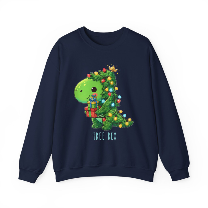 Tree Rex Dinosaur Christmas Shirt, Cute Dino Tree Holiday Tee, Funny T Rex Xmas Gift Sweatshirt S-5XL