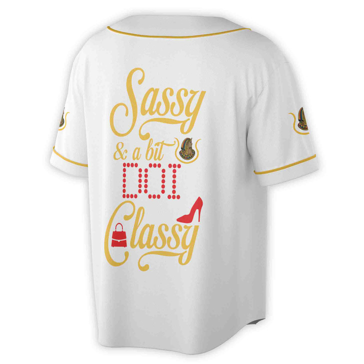 Custom Name Court Name DOI Sassy and Classy Unisex Baseball Jersey S-5XL