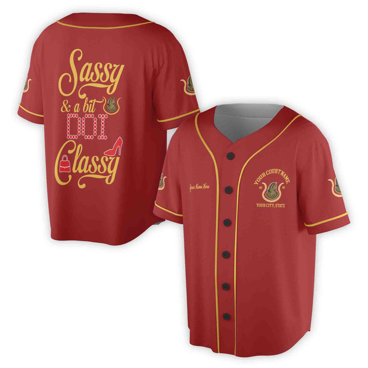 Custom Name Court Name DOI Sassy and Classy Unisex Baseball Jersey S-5XL