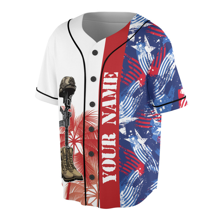 Custom name Proud To be A Veteran of America Baseball Jersey S-5XL