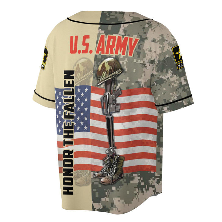 Custom name American Veteran America Flag Camo Pattern Baseball Jersey S-5XL