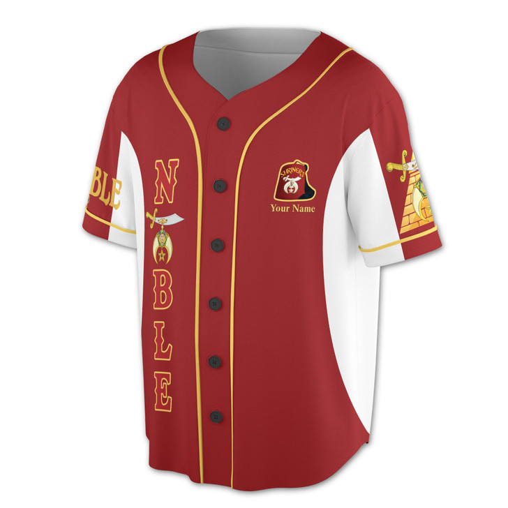 Customized Noble Shriners Temple Ancient Baseball Jersey S-5XL