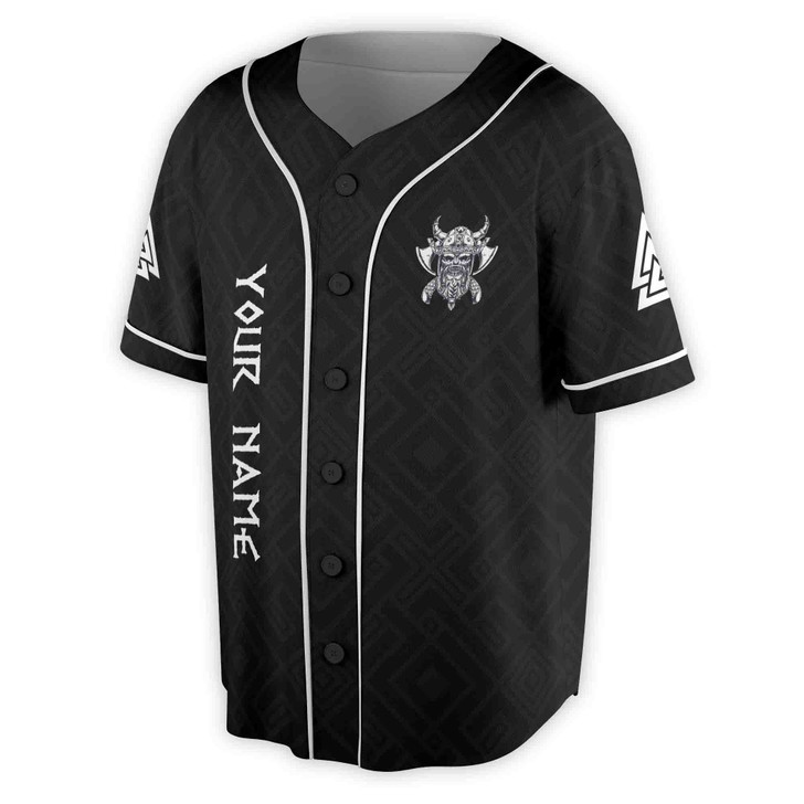 Custom Viking Dad Baseball Jersey, Personalized Name Norse Father Gift Baseball Jersey S-5XL