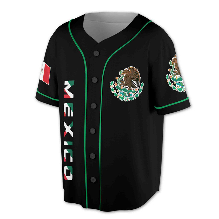 Personalized Name Aztec Eagle Mexico 3D All Over Printed Baseball Jersey