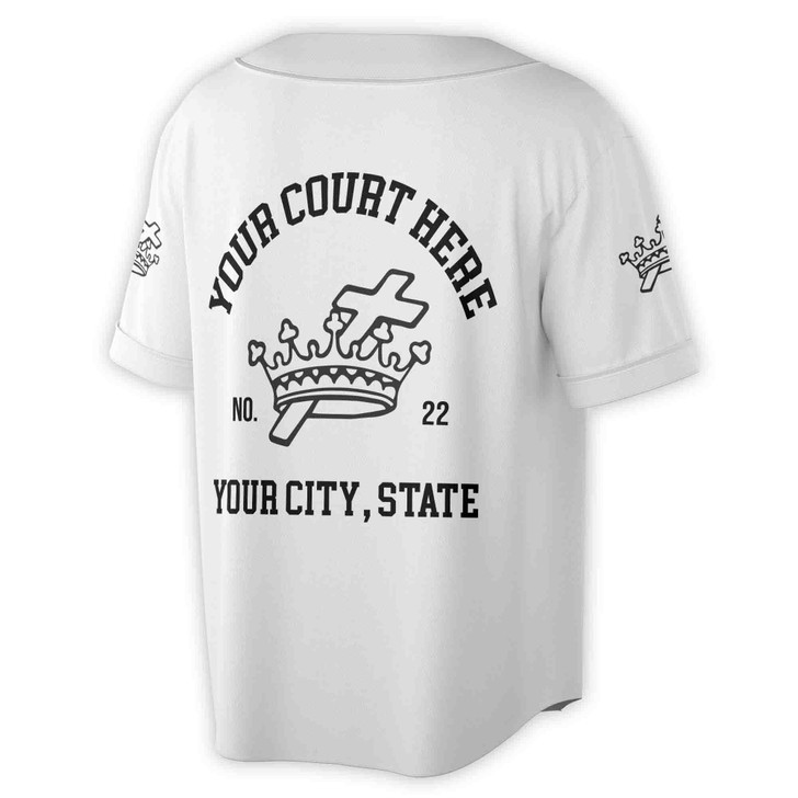 Custom Christian Baseball Jersey, Personalized Name Cross Crown Faith Baseball Jersey S-5XL