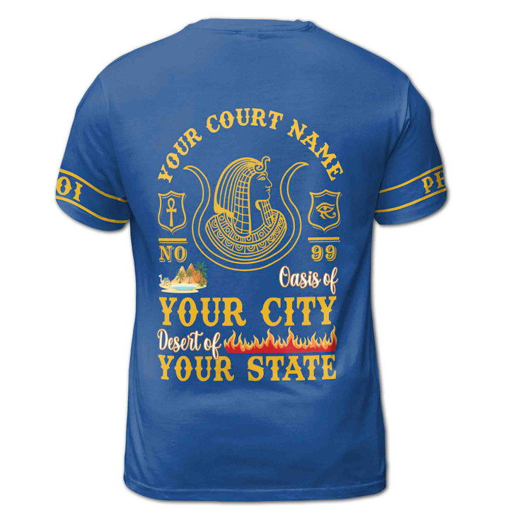 Personalized Court Name City State Anubis Egyptian Style Black Gold 3D T-Shirt S-5XL
