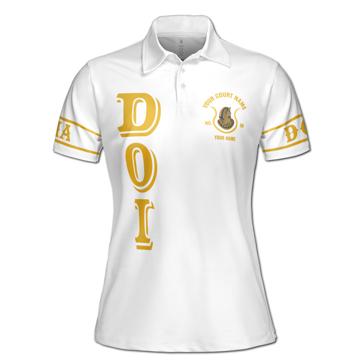 Custom Egyptian Pharaoh Polo, Personalized Court Name Shirt Green Gold Women's Polo Shirt S-5XL