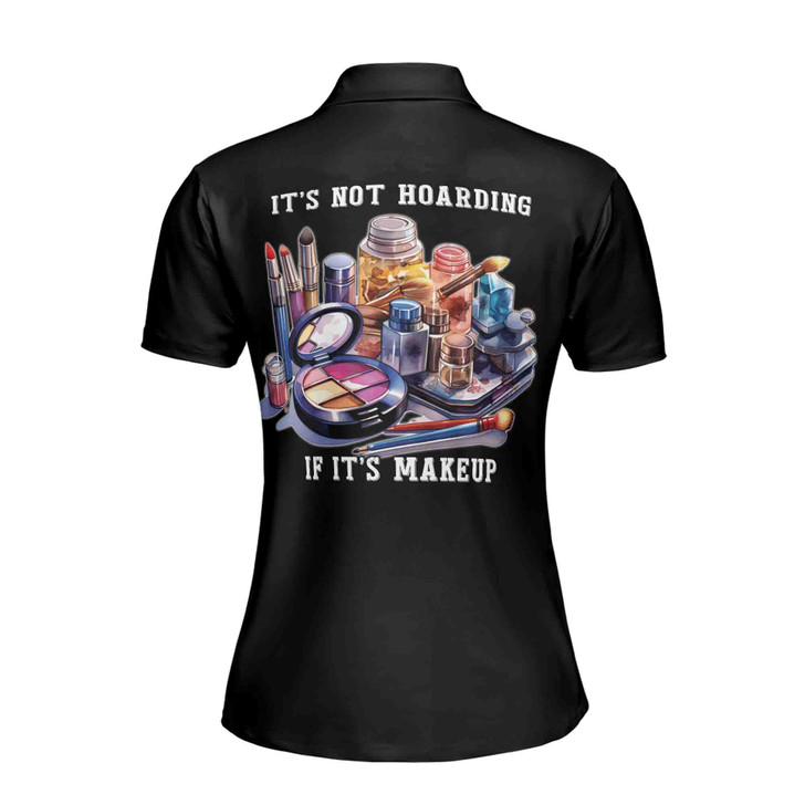 Custom Name Makeup Lover Polo Shirt, Beauty Enthusiast Quote Gift Women's Polo Shirt S-5XL