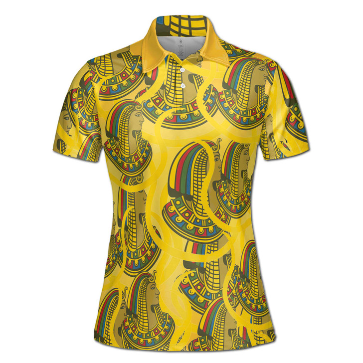 Custom Daughter of the Nile Polo Shirt for Women, Egyptian Princess Print, P.H.A. Shrine Temple Uniform Women's Polo Shirt S-5XL