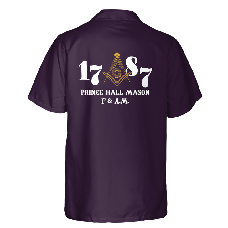 Customized Prince Hall Mason F&AM 1787 Hawaiian Shirt S-5XL