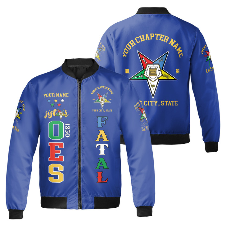 Custom 1850 OES Order Of The Eastern Star Bomber Jacket S-5XL